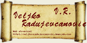 Veljko Radujevčanović vizit kartica